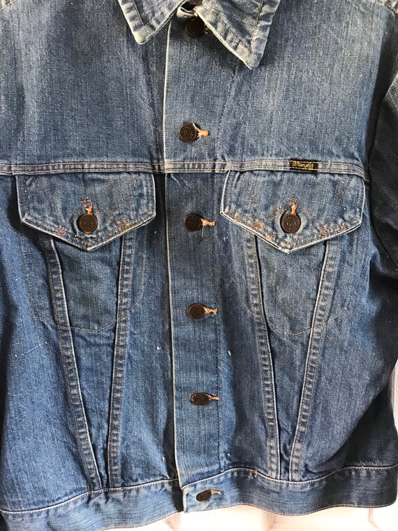 Vtg 1970's Wrangler Range Denim Jean Jacket Size … - image 5