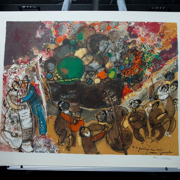 1968 Theo Tobiasse "Diaspora" No. 8 Hand Colored Lithographs Suite Of 18 Hand Signed & Numbered In Pencil
