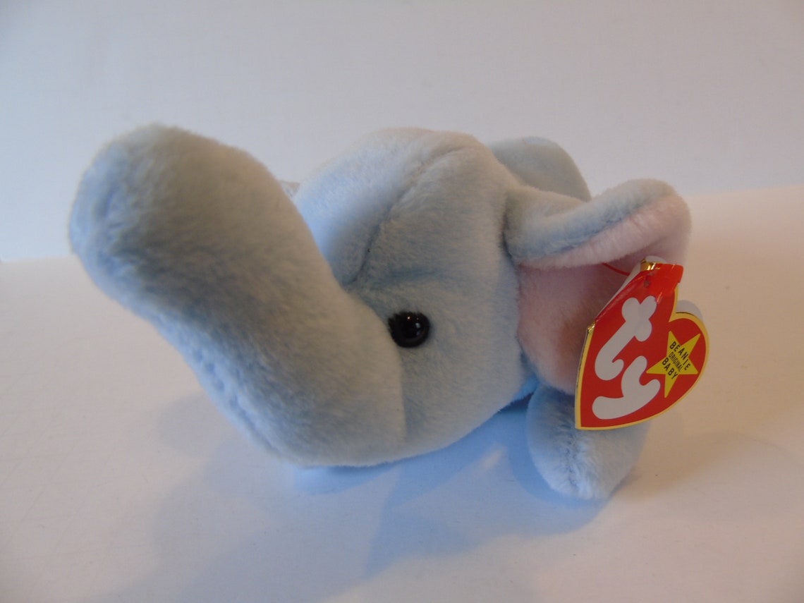 Ty Beanie Babies Peanut the Elephant Birth Date 12595 Style Etsy