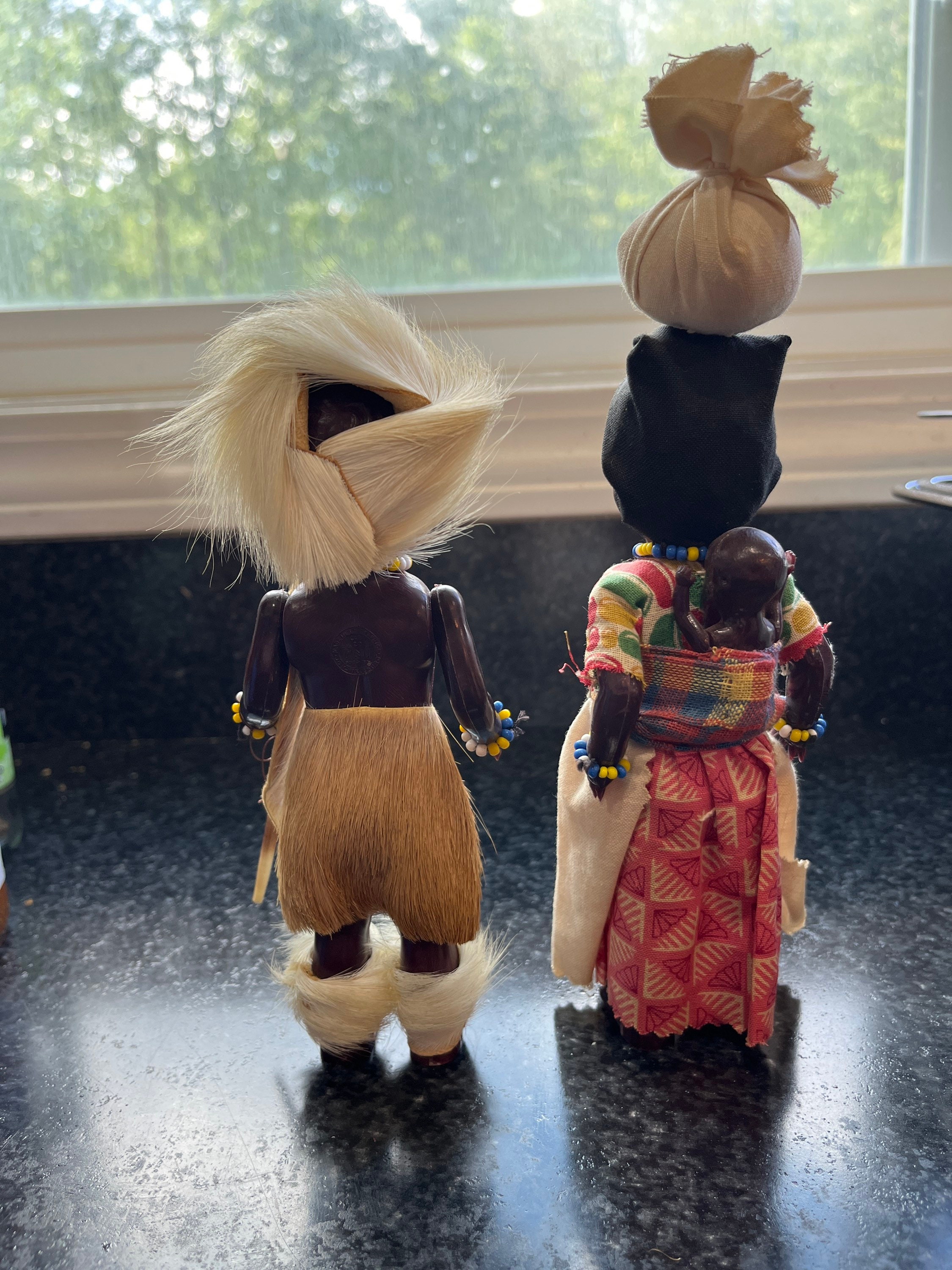 Vtg 1965 Black Native NdolaZambia Tribe Dolls Johannesburg Made In