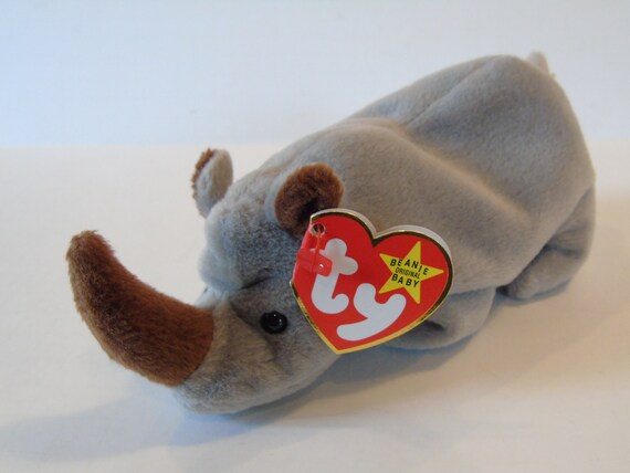 spike the rhino beanie baby