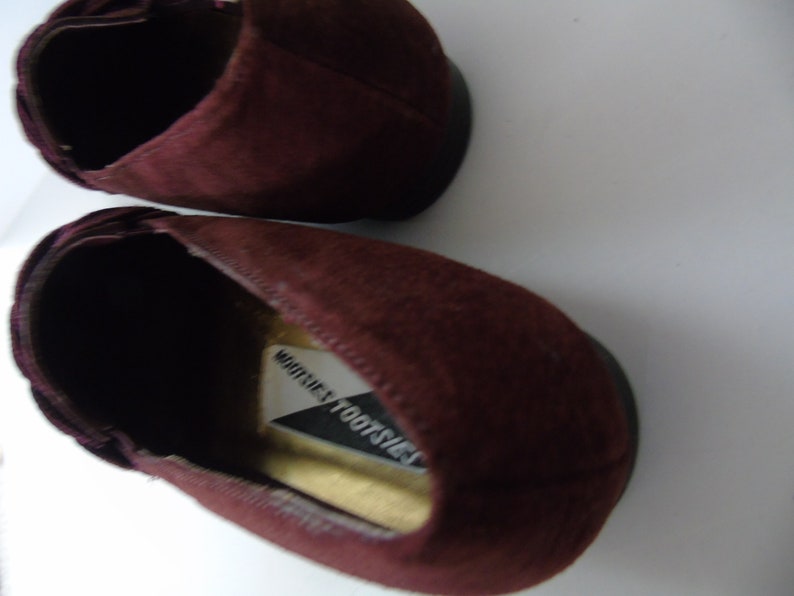 Vintage Shoes Mootsies Tootsies Maroon Women/'s Flats Roped Cord Size 6 12 M