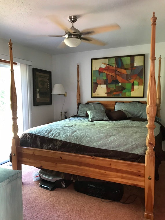 California king on sale poster bed frame