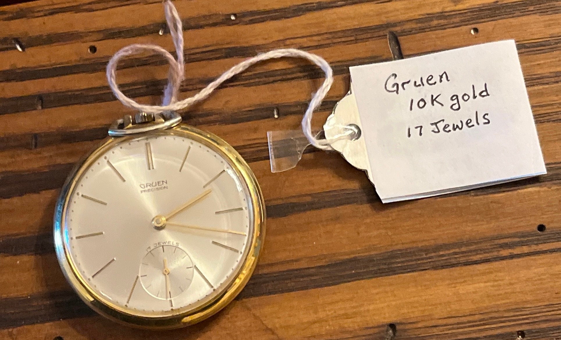 Antique 1908 Gruen Pocket Watch 10 Karat Gold 17 Jewels Etsy