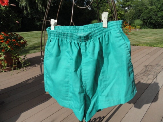 Vintage Levi's Male Swim Trunks Green Cotton 1970… - image 1