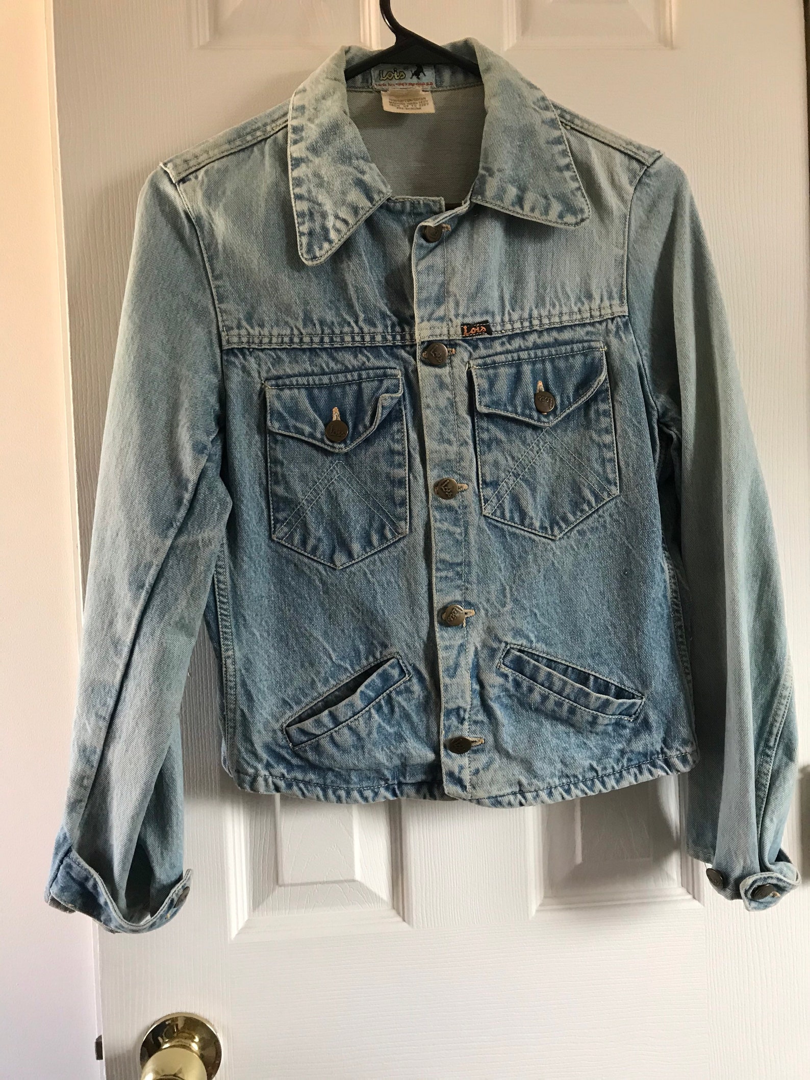 Vtg 1970's Lois Denim Jean Jacket Size S Made in Valencia - Etsy