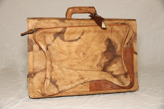 Genuine Leather Briefcase Attaché Cover & Clutch … - image 1