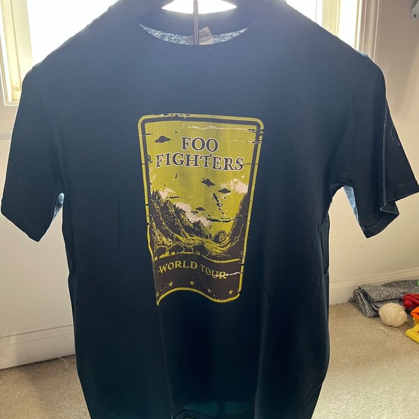 Rock Off Foo Fighters T Shirt FF Hi Build Band Logo Nuovo Ufficiale Unisex Nero Size XXL