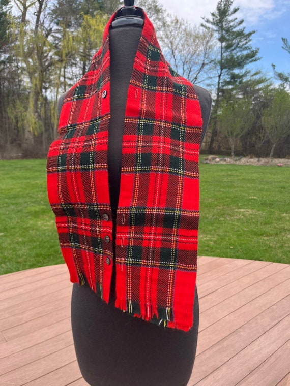 Vintage 1960’s SUPERBA DOUBLET Red Plaid 4 Button… - image 8