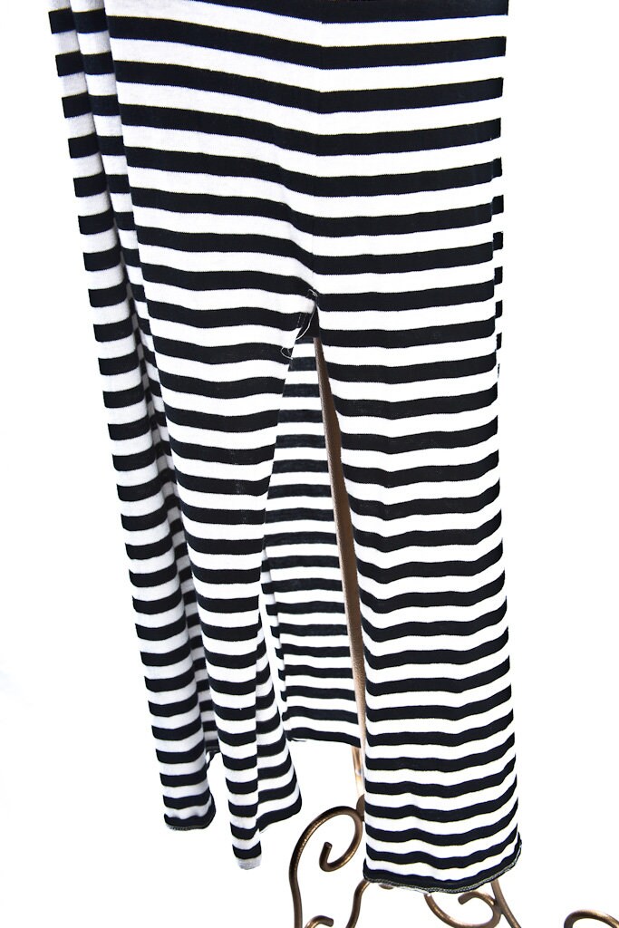 Vtg Carol Little Swim Black & White Stripe Maxi Cover up Dress - Etsy