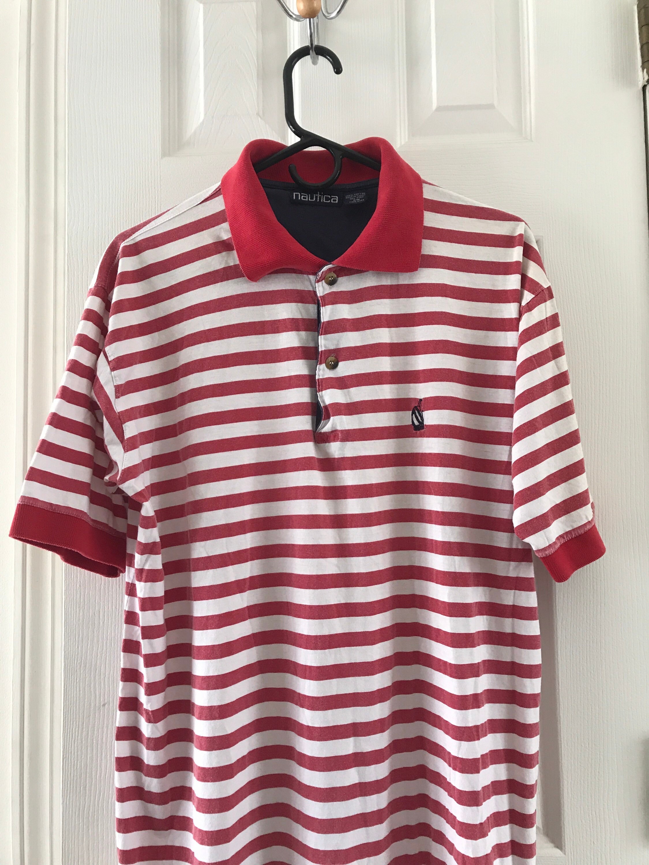 Vtg 1990's Nautica Red & White Stripe Sleepshirt | Etsy