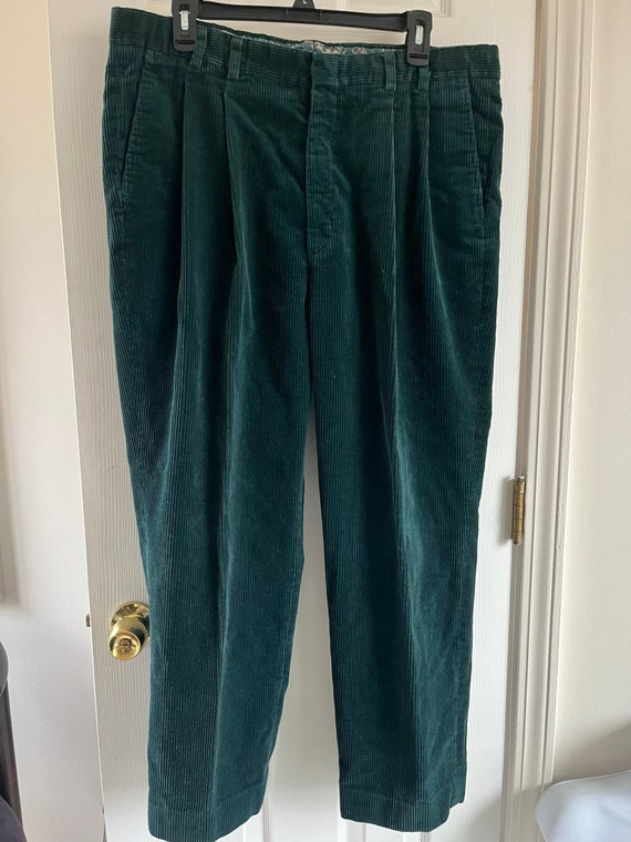 Vtg 1980's Eddie Bauer Men's Hunter Green Thick C… - image 1