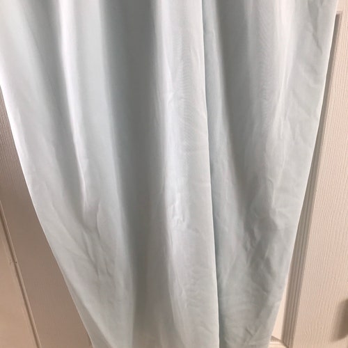 Vintage 1950's Night Gown Lingerie Light Blue Nylon White Lace shops Size Medium Front Ribbon Tie