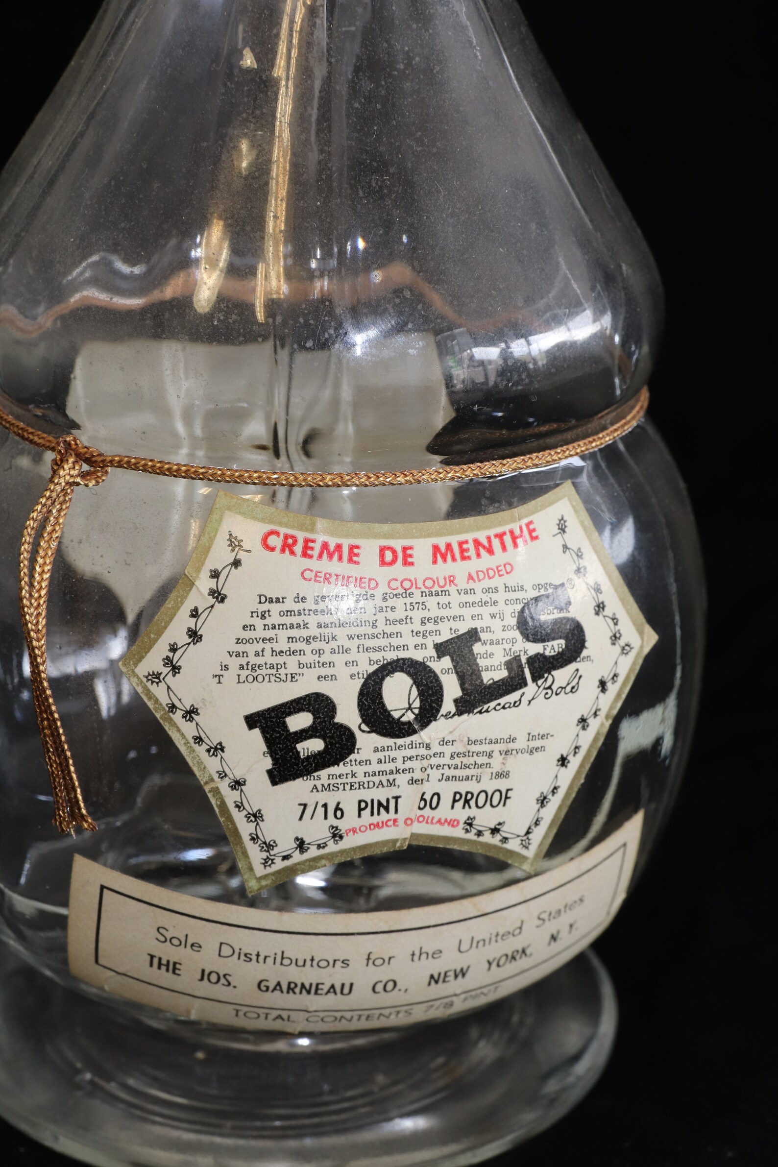 Vintage 1950's Bols Liquer Double Bottle Creme De Menthe - Etsy