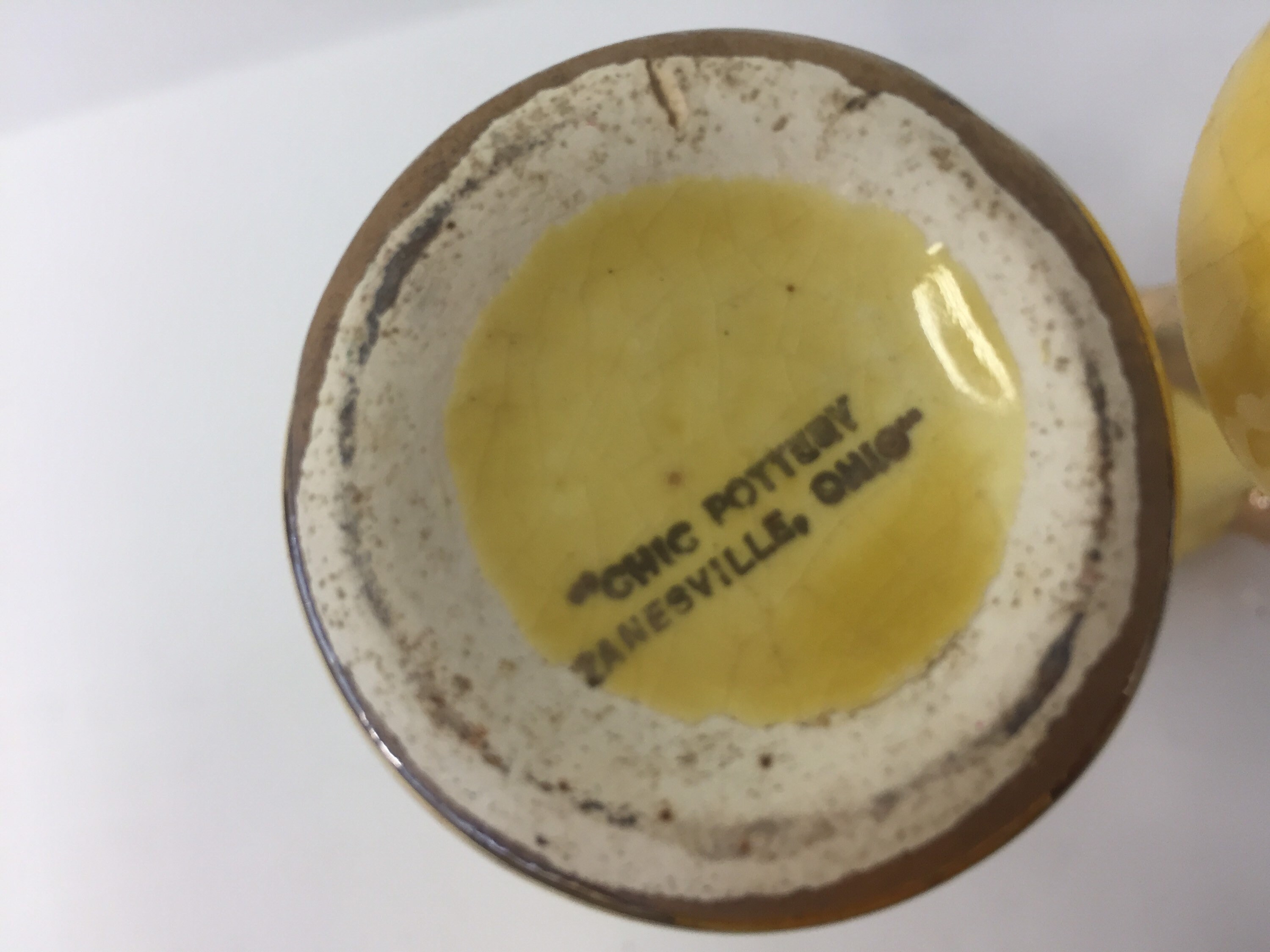 Vintage 1940's Chic Pottery Zanesville Ohio Two Spill Vase Etsy