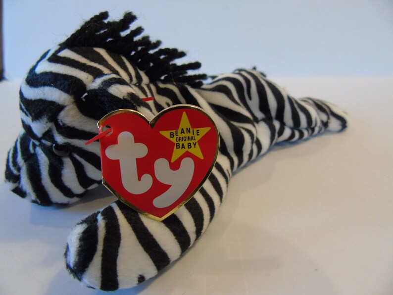 Ty Beanie Babies Ziggy The Zebra Birth Date 12-24-95 Style 4063 image 3