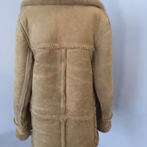 Vintage Sheepskin Shearling Leather Coat by JJ Canada Size 40 Rancher ...