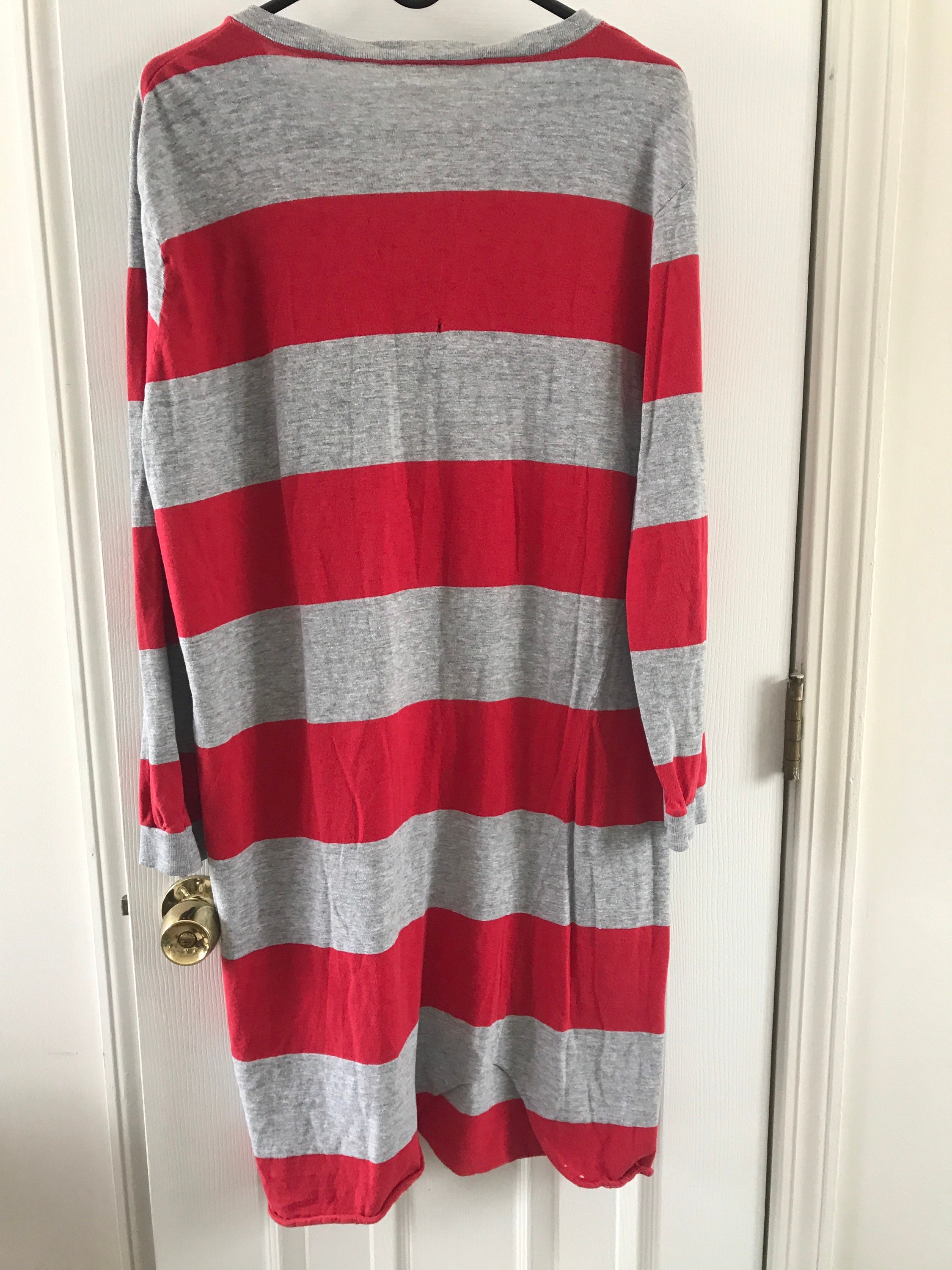 Vtg 1990's St. John's Bay Red & Gray Stripe Sleepshirt | Etsy