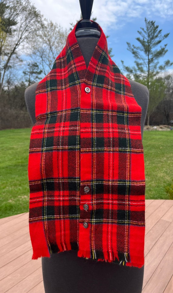 Vintage 1960’s SUPERBA DOUBLET Red Plaid 4 Button… - image 2