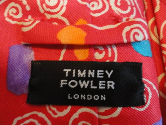 Vintage Men’s Tie By TIMNEY FOWLER LONDON Abstrac… - image 4