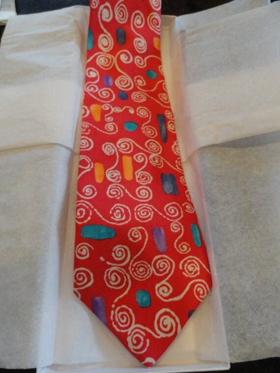 Vintage Men’s Tie By TIMNEY FOWLER LONDON Abstrac… - image 1