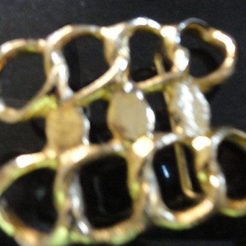 Vintage 1970's Gold Tone Handmade Belt Buckle Circle Pattern One Of shops A Kind