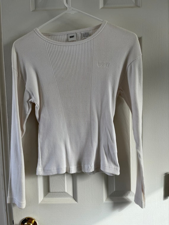 Vintage DKNY jersey long sleeve top