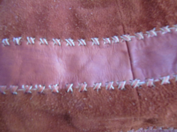 Vintage 1973 Char, Maxi Skirt, Natural Leather Su… - image 9