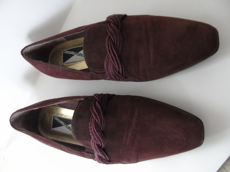 Vintage Shoes Mootsies Tootsies Maroon Women/'s Flats Roped Cord Size 6 12 M
