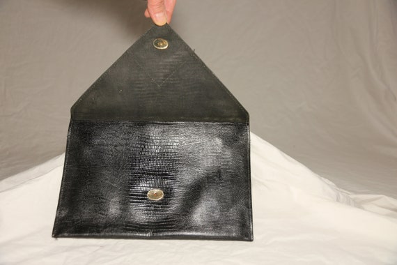 Vintage Purse David Miller For DAME Black Leather… - image 3