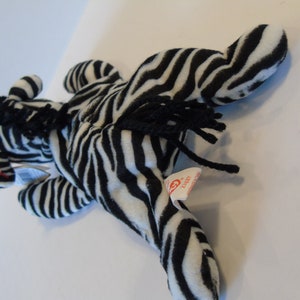 Ty Beanie Babies Ziggy The Zebra Birth Date 12-24-95 Style 4063 image 8