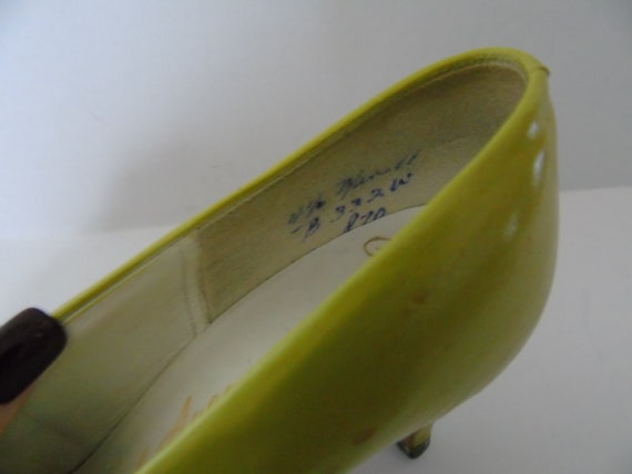 Vintage Pacelle Shoes Pumps Exclusive Lime Green … - image 8