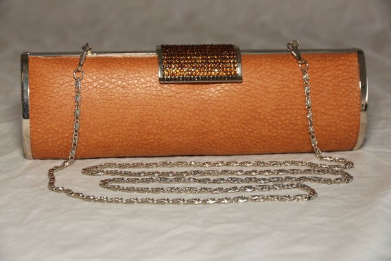 Expressions NYC Clutch Evening Bag Crossbody Burnt