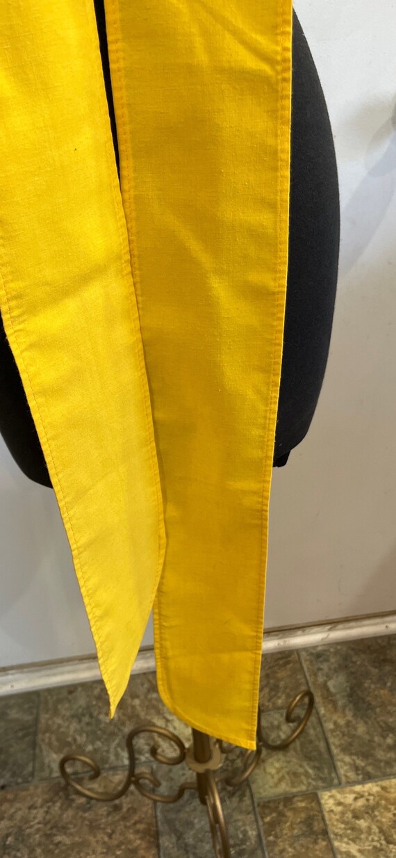 Vintage 1970’s Two Sided Sash/Scarf Mustard Yello… - image 5