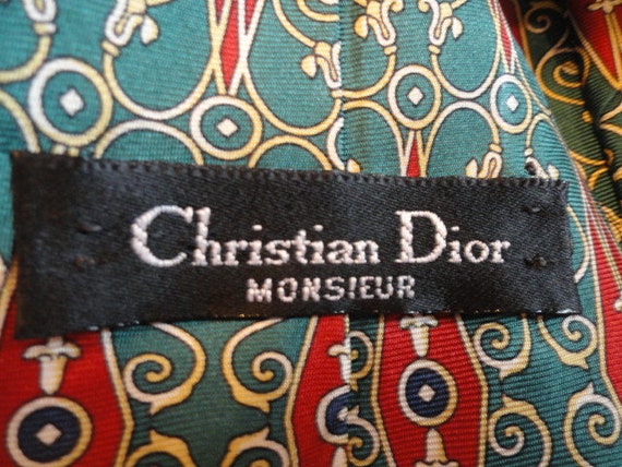 Vintage Men’s Tie By Christian Dior Monsieur All … - image 4