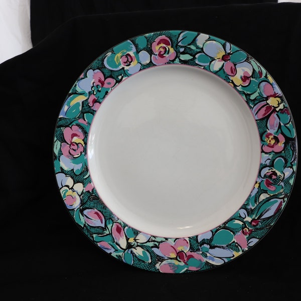 Vtg  Furio Dinner Plate Furio F U R I O Contemporary Casuals Floral Dinner Plate 10 7/8" Two Available