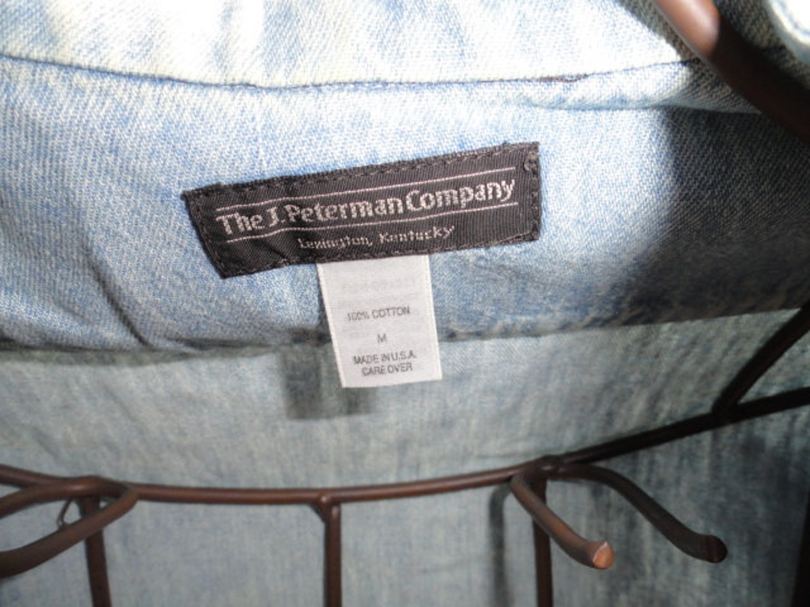 Vintage Mens J. Peterman Company Denim Long Sleeve Shirt - Etsy