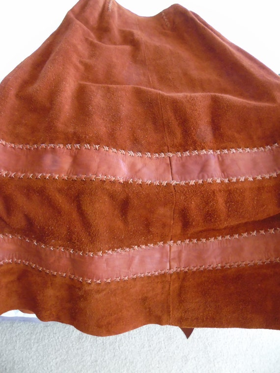 Vintage 1973 Char, Maxi Skirt, Natural Leather Su… - image 8