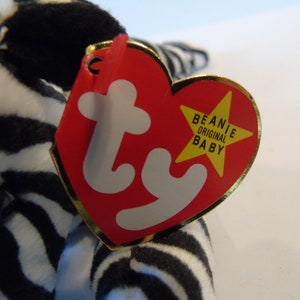 Ty Beanie Babies Ziggy The Zebra Birth Date 12-24-95 Style 4063 image 2