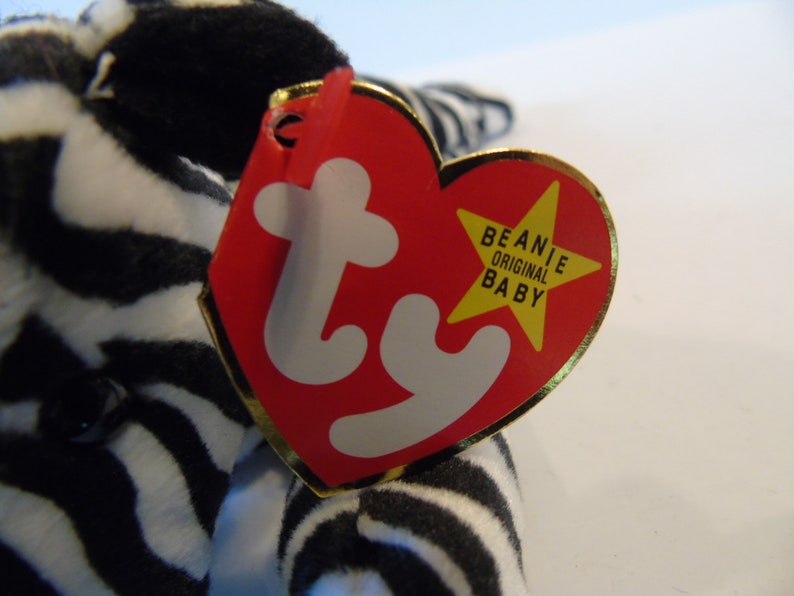 Ty Beanie Babies Ziggy The Zebra Birth Date 12-24-95 Style 4063 image 2