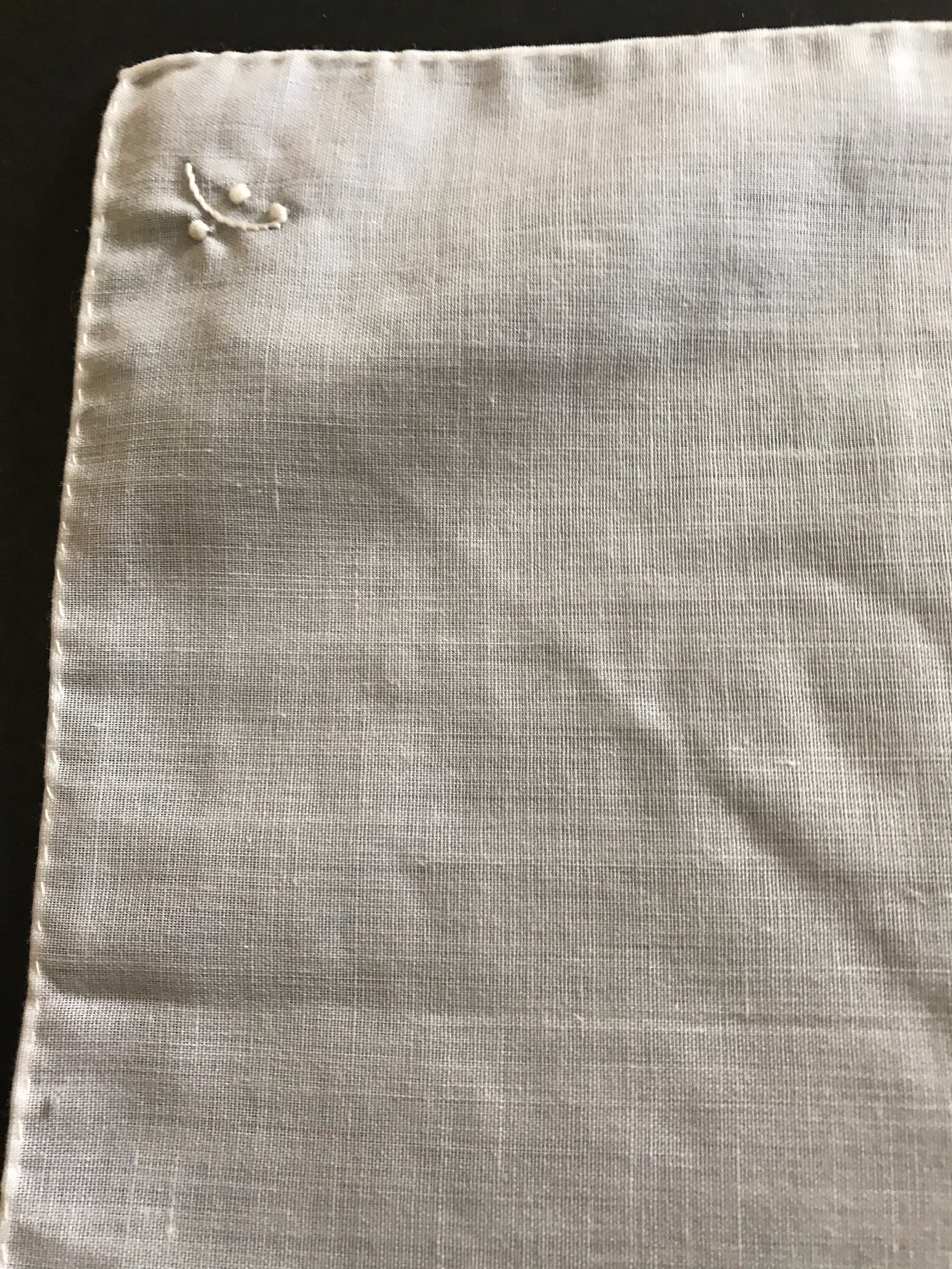 Vintage Cotton j Monogram White Raised Embroidered - Etsy