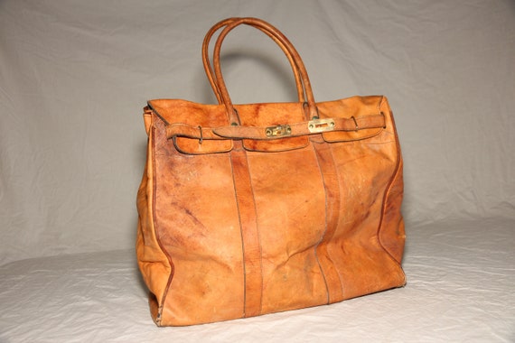 Birkin Leather Luggage Vintage Made In 
