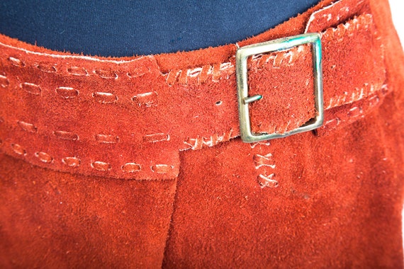 Vintage 1973 Char, Maxi Skirt, Natural Leather Su… - image 3