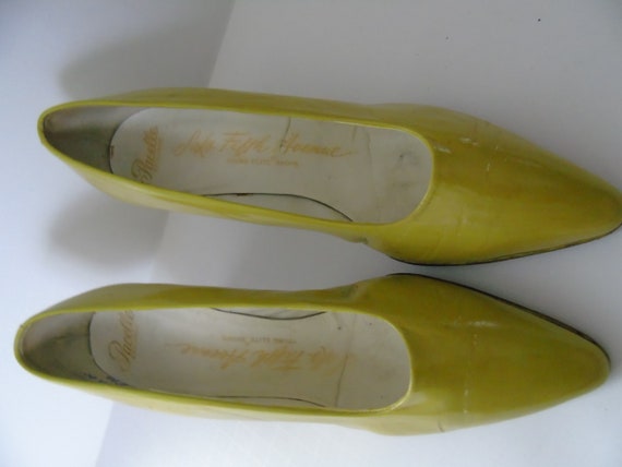 Vintage Pacelle Shoes Pumps Exclusive Lime Green … - image 2