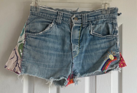 Vintage 1960's Handmade Hillbilly Cut Off Jean Sh… - image 2