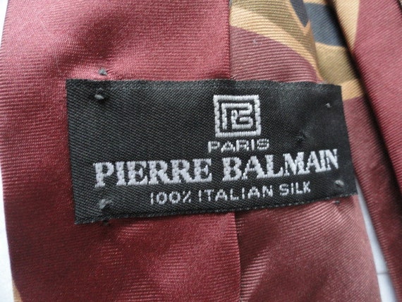 Vintage Men’s Pierre Balmain Paris Tie Abstract M… - image 4