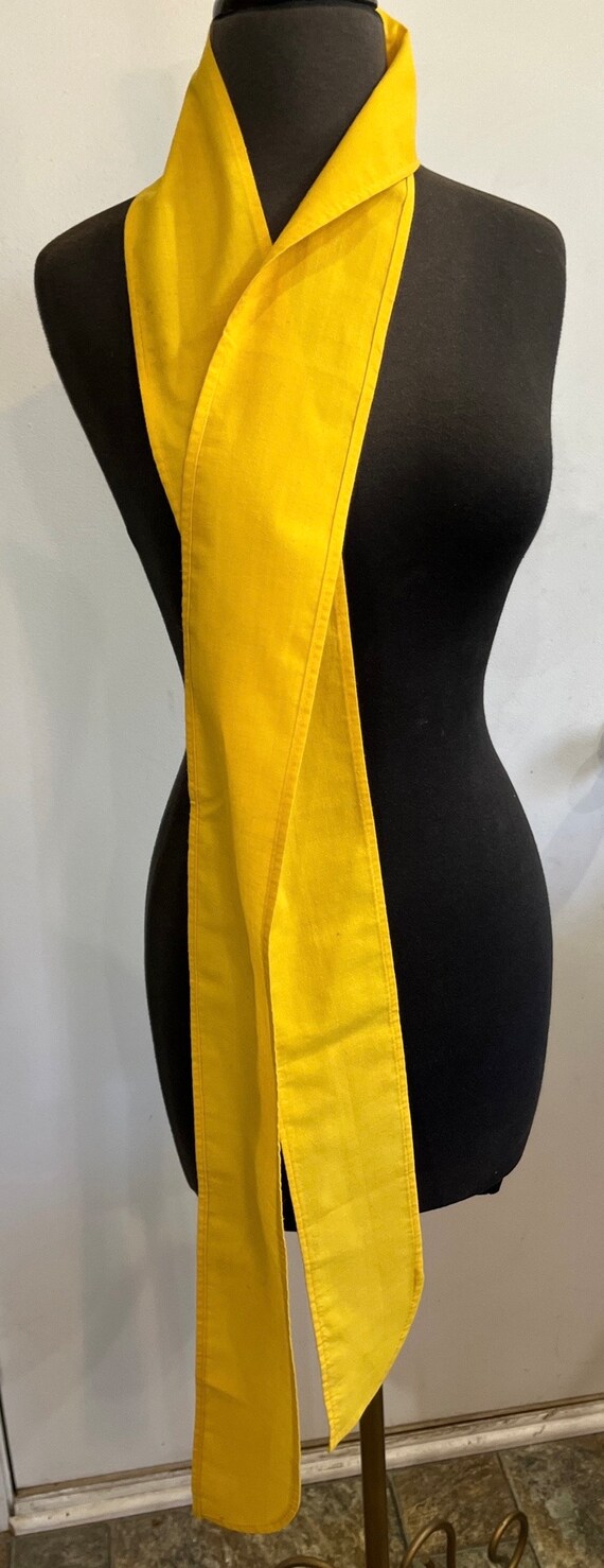 Vintage 1970’s Two Sided Sash/Scarf Mustard Yello… - image 2