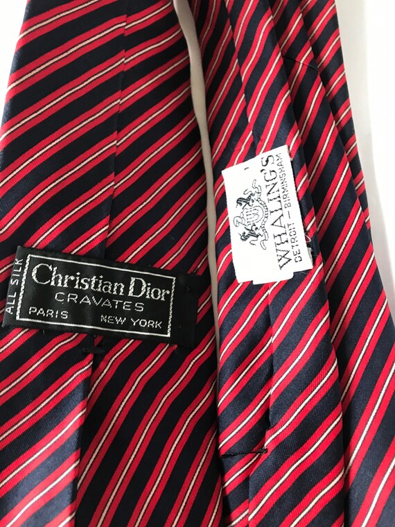 Vintage Men’s Tie By Christian Dior CRAVATES Pari… - image 4