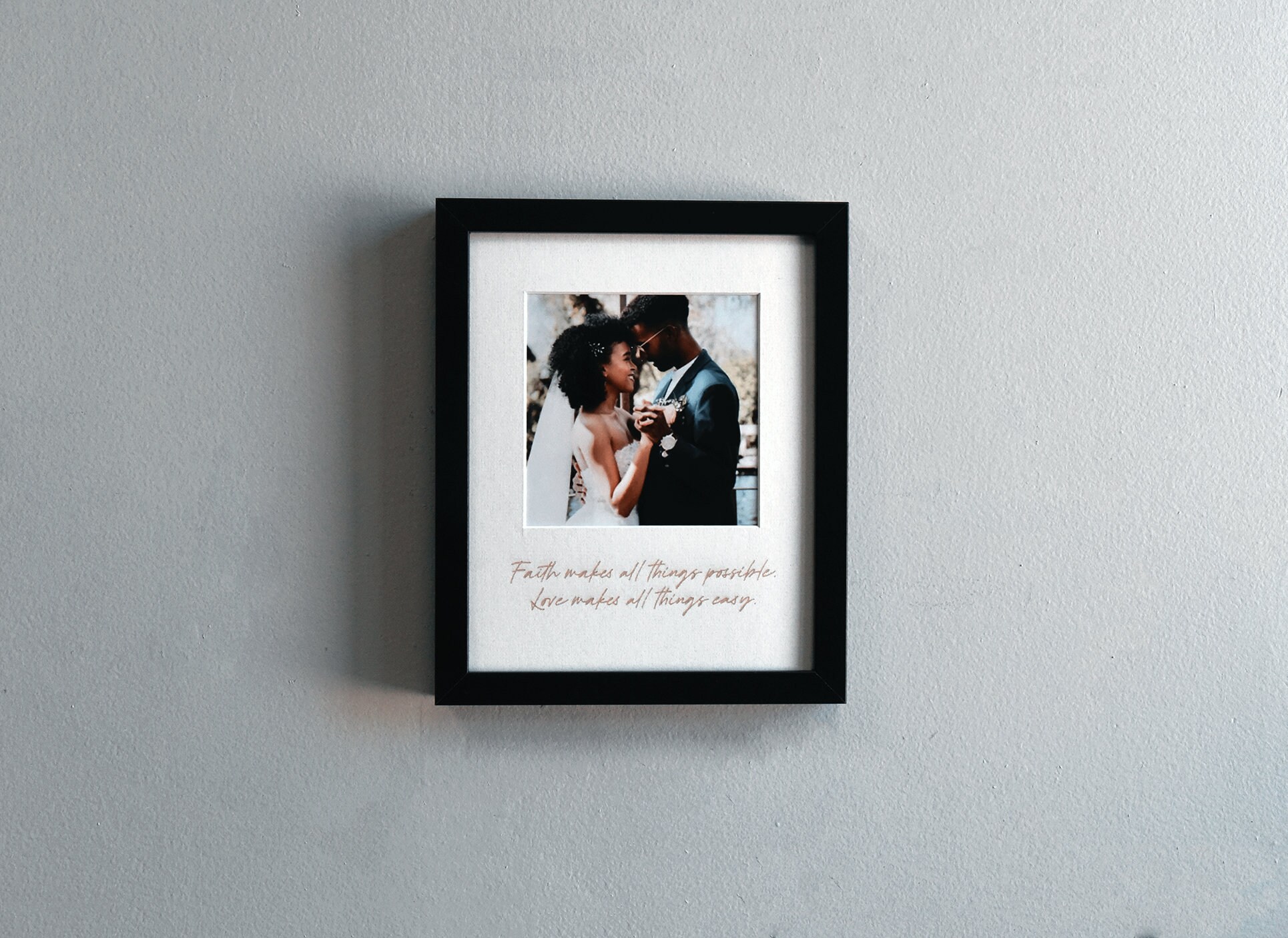 Personalized Photo Print With Custom Engraved Message | Custom Gift for ...