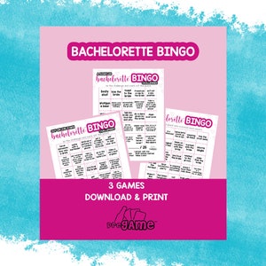 BACHELORETTE BINGO | Bachelorette Game, Bach Party, Bachelorette Bundle, Game Night, Girls Night, Bingo